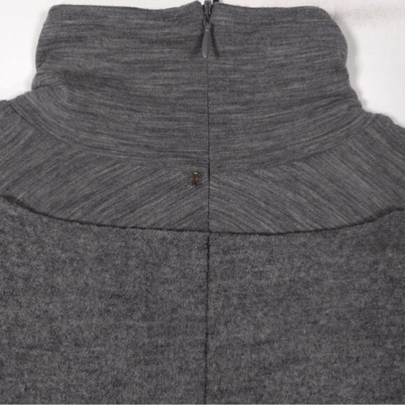 SPORTMAX‎ Teismo Dress Double Layer WOOL Knit Midi Turtleneck No Size Tag LARGE - Picture 13 of 16